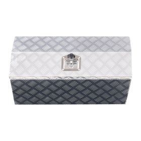 VEVOR Heavy Duty Aluminum Truck Bed Tool Box, Stripes Plated Tool Box with Side Handle and T-Lock Keys, Storage Toolbox Chest Organizer for Trail
