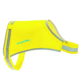 Lite Dog Vest XL Size Coverage to Mid Back. Reflective Hi Visibility Fluorescent Yellow Fabric Helps to Keep Them in Sight and Safe On and Off Le